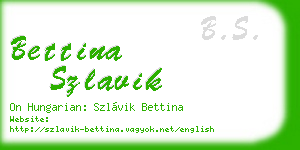 bettina szlavik business card