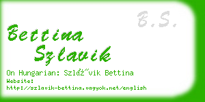 bettina szlavik business card